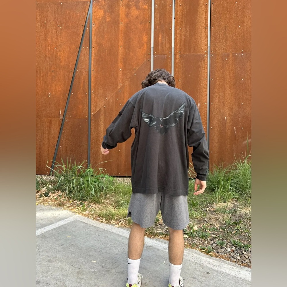 Yeezy Gap Engineered by Balenciaga Long Sleeve Tee Black Dove Oversized XS